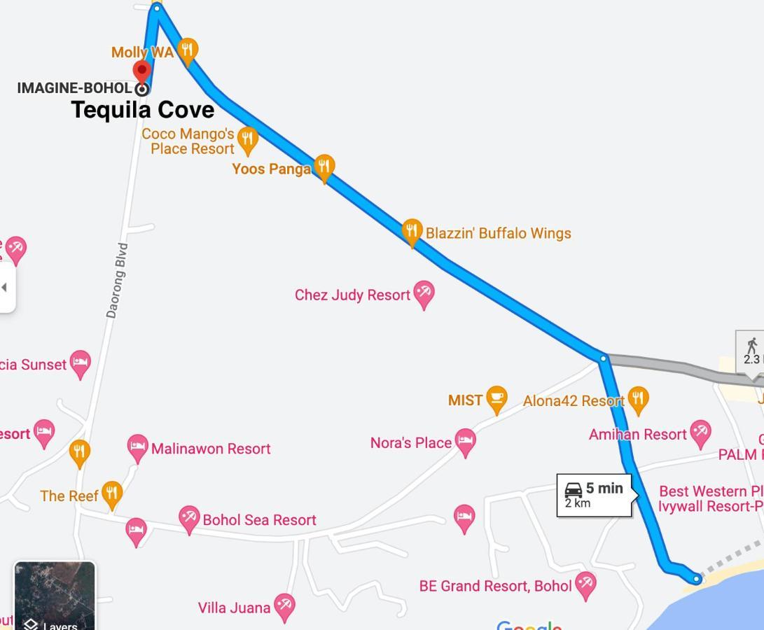 Tequila Cove Bed & Breakfast Panglao Exterior foto